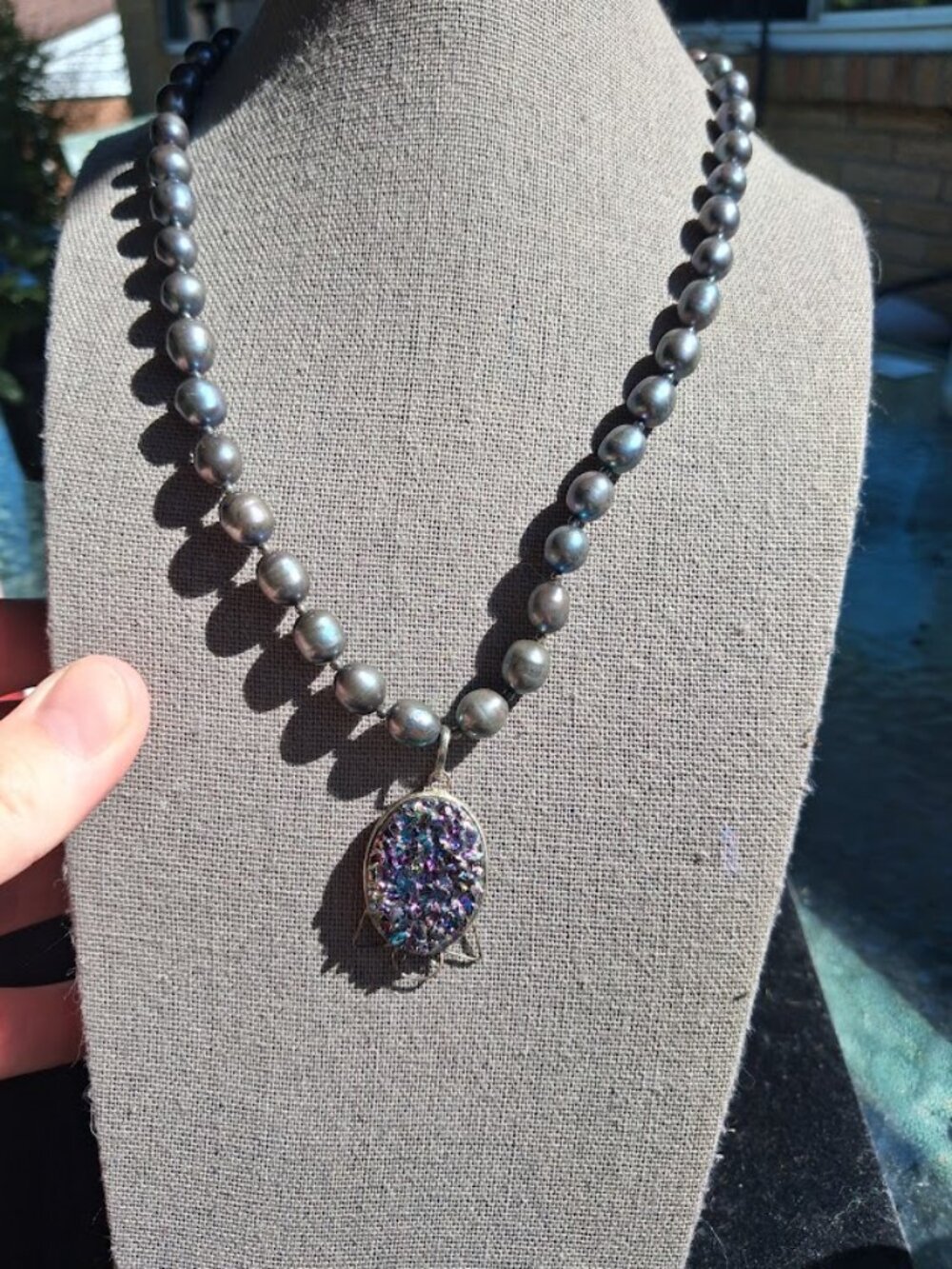 18 inch Beaded Statement necklace